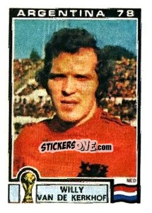 Sticker Willy van der Kerkhoff - FIFA World Cup Argentina 1978 - Panini