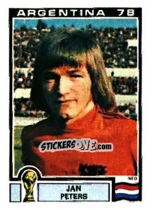 Sticker Jan Peters - FIFA World Cup Argentina 1978 - Panini