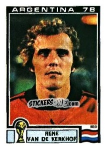 Figurina Rene van der Kerkhoff - FIFA World Cup Argentina 1978 - Panini