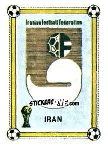 Sticker Iran Federation - FIFA World Cup Argentina 1978 - Panini