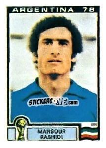 Cromo Mansour Rashidi - FIFA World Cup Argentina 1978 - Panini