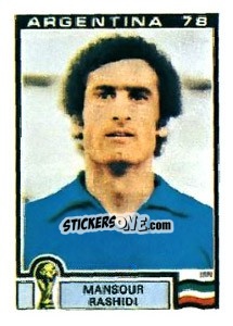 Figurina Mansour Rashidi - FIFA World Cup Argentina 1978 - Panini