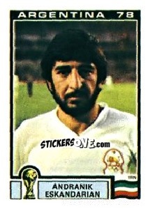 Cromo Andranik Eskandarian - FIFA World Cup Argentina 1978 - Panini