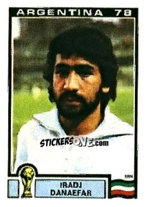 Sticker Iradj Danaefar - FIFA World Cup Argentina 1978 - Panini