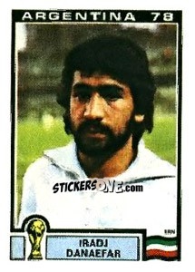 Cromo Iradj Danaefar - FIFA World Cup Argentina 1978 - Panini