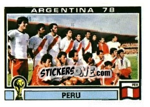 Sticker Peru Team - FIFA World Cup Argentina 1978 - Panini