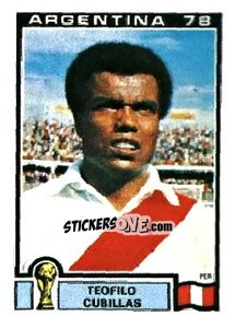 Sticker Teofilo Cubillas - FIFA World Cup Argentina 1978 - Panini