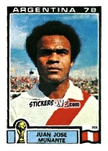 Sticker Juan Jose Munante - FIFA World Cup Argentina 1978 n. 308 - Panini