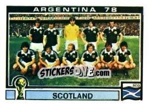 Sticker Scotland team - FIFA World Cup Argentina 1978 - Panini