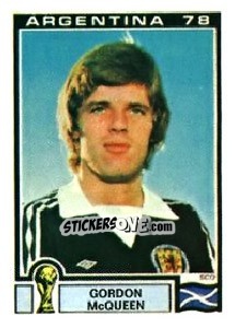 Sticker Gordon McQueen - FIFA World Cup Argentina 1978 n. 317 - Panini
