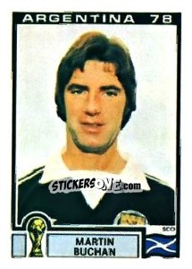 Sticker Martin Buchan - FIFA World Cup Argentina 1978 n. 318 - Panini