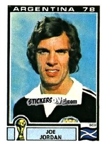 Sticker Joe Jordan - FIFA World Cup Argentina 1978 - Panini