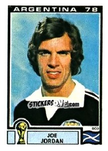 Cromo Joe Jordan - FIFA World Cup Argentina 1978 - Panini