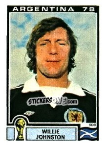 Sticker Willie Johnston - FIFA World Cup Argentina 1978 - Panini