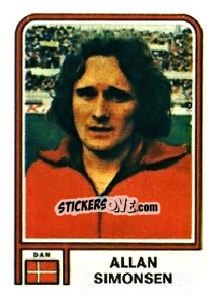 Sticker Allan Simonsen - FIFA World Cup Argentina 1978 - Panini