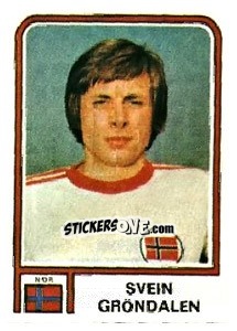 Figurina Svein Grondalen - FIFA World Cup Argentina 1978 - Panini