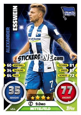 Sticker Alexander Esswein - German Fussball Bundesliga 2016-2017. Match Attax Extra - Topps