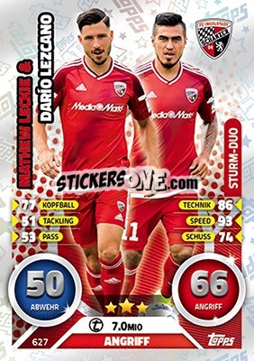 Sticker Mathew Leckie / Dario Lezcano - German Fussball Bundesliga 2016-2017. Match Attax Extra - Topps