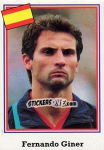 Figurina Fernando Giner - Mundial De Futbol USA 94 n. 190 - Navarrete
