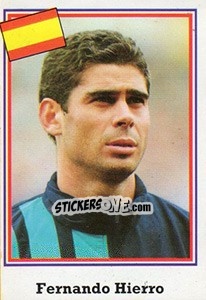 Sticker Fernando Hierro - Mundial De Futbol USA 94 - Navarrete