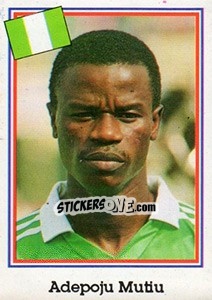 Sticker Adepoju Mutiu - Mundial De Futbol USA 94 n. 280 - Navarrete