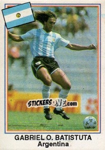 Sticker Gabriel O. Batistuta (Argentina) - Mundial De Futbol USA 94 - Navarrete