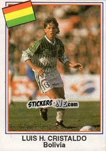Sticker Luis H. Cristaldo (Bolivia) - Mundial De Futbol USA 94 n. B6 - Navarrete