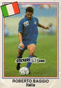 Sticker Roberto Baggio (Italia) - Mundial De Futbol USA 94 n. C12 - Navarrete
