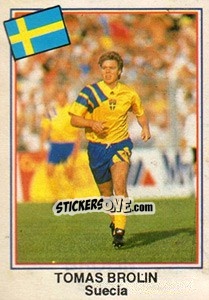 Sticker Tomas Brolin (Suecia) - Mundial De Futbol USA 94 n. D9 - Navarrete
