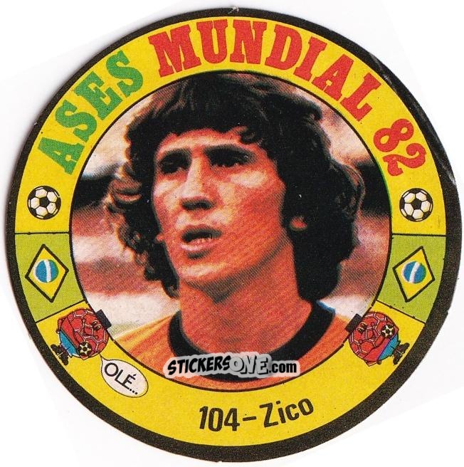 Cromo Zico - Ases Mundiales. España 82 n. 104 - Reyauca