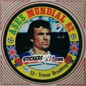 Cromo Trevor Brooking - Ases Mundiales. España 82 - Reyauca
