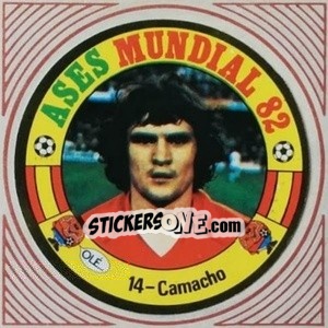 Cromo Camacho - Ases Mundiales. España 82 - Reyauca