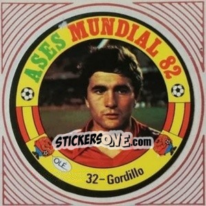 Sticker Gordillo - Ases Mundiales. España 82 - Reyauca