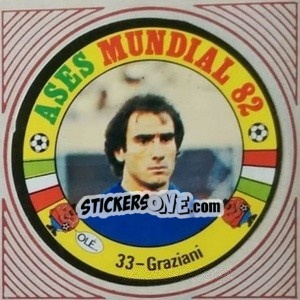 Sticker Graziani - Ases Mundiales. España 82 - Reyauca