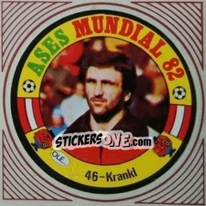 Cromo Krankl - Ases Mundiales. España 82 - Reyauca