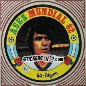 Cromo Olguin - Ases Mundiales. España 82 - Reyauca