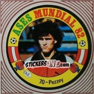 Sticker Pezzey - Ases Mundiales. España 82 - Reyauca