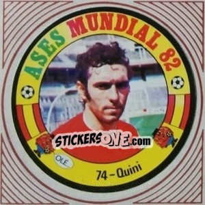 Sticker Quini - Ases Mundiales. España 82 - Reyauca