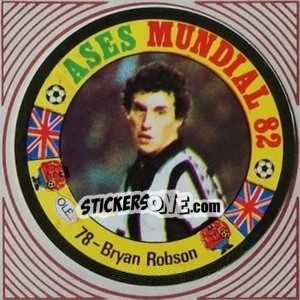 Sticker Bryan Robson - Ases Mundiales. España 82 n. 78 - Reyauca