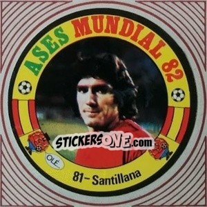 Sticker Santillana - Ases Mundiales. España 82 - Reyauca