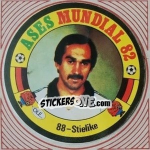 Sticker Stielike - Ases Mundiales. España 82 n. 88 - Reyauca