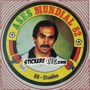 Sticker Stielike - Ases Mundiales. España 82 - Reyauca