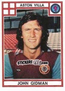 Sticker John Gidman - UK Football 1977-1978 - Panini