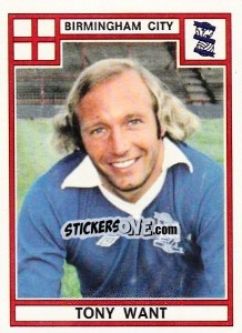 Sticker Tony Want - UK Football 1977-1978 - Panini