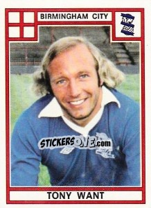 Figurina Tony Want - UK Football 1977-1978 - Panini