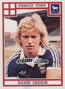 Sticker David Geddis - UK Football 1977-1978 - Panini