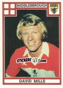 Sticker David Mills - UK Football 1977-1978 - Panini
