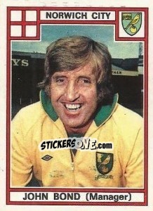 Cromo John Bond - UK Football 1977-1978 - Panini