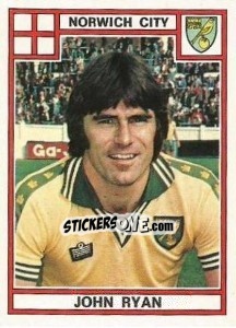 Cromo John Ryan - UK Football 1977-1978 - Panini