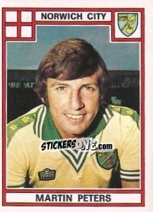 Sticker Martin Peters - UK Football 1977-1978 n. 286 - Panini